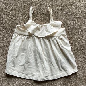 NWOT Baby gap cream ruffle tank size 3 years
